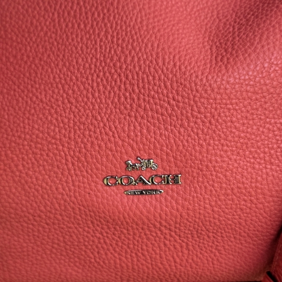 Coach Mia Shoulder Bag - Coral with Scarf - Picture 5 of 9